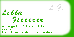 lilla fitterer business card